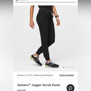 Figs Zamora jogger scrubs pants black XS